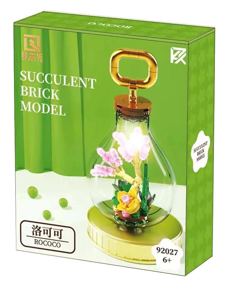 Bộ lắp ghép Đèn Lồng Hoa Đá Rococo Qizhile 92027 có đèn LED, thiết kế tinh xảo, món quà giá tốt cho bé gái 6 tuổi.