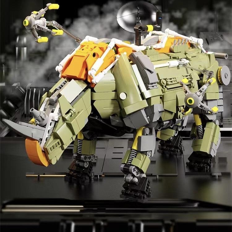 bộ lắp ghép Mô hình Bionic Rhino Phá Hủy Định Hướng Qizhile U0113 cho bé trai 6 tuổi, giá tốt