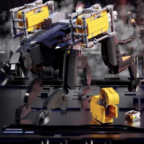 Bộ lắp ghép Báo Đen Cơ Khí Qizhile U0115, đồ chơi mô hình Robot Báo Đen cho bé trai 6 tuổi, giá tốt, khớp nối linh hoạt.