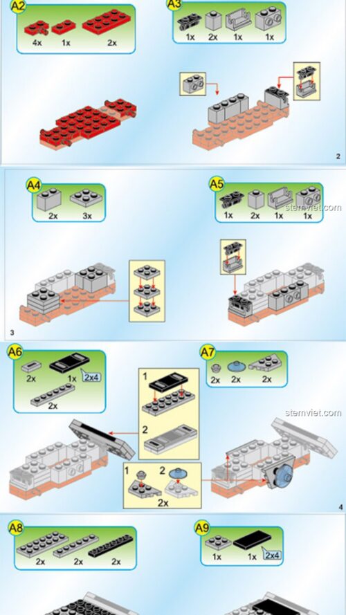 Xe quân sự lắp ráp QMAN 1406-1 hướng dẫn QMAN 061 Mô hình xe bọc thép