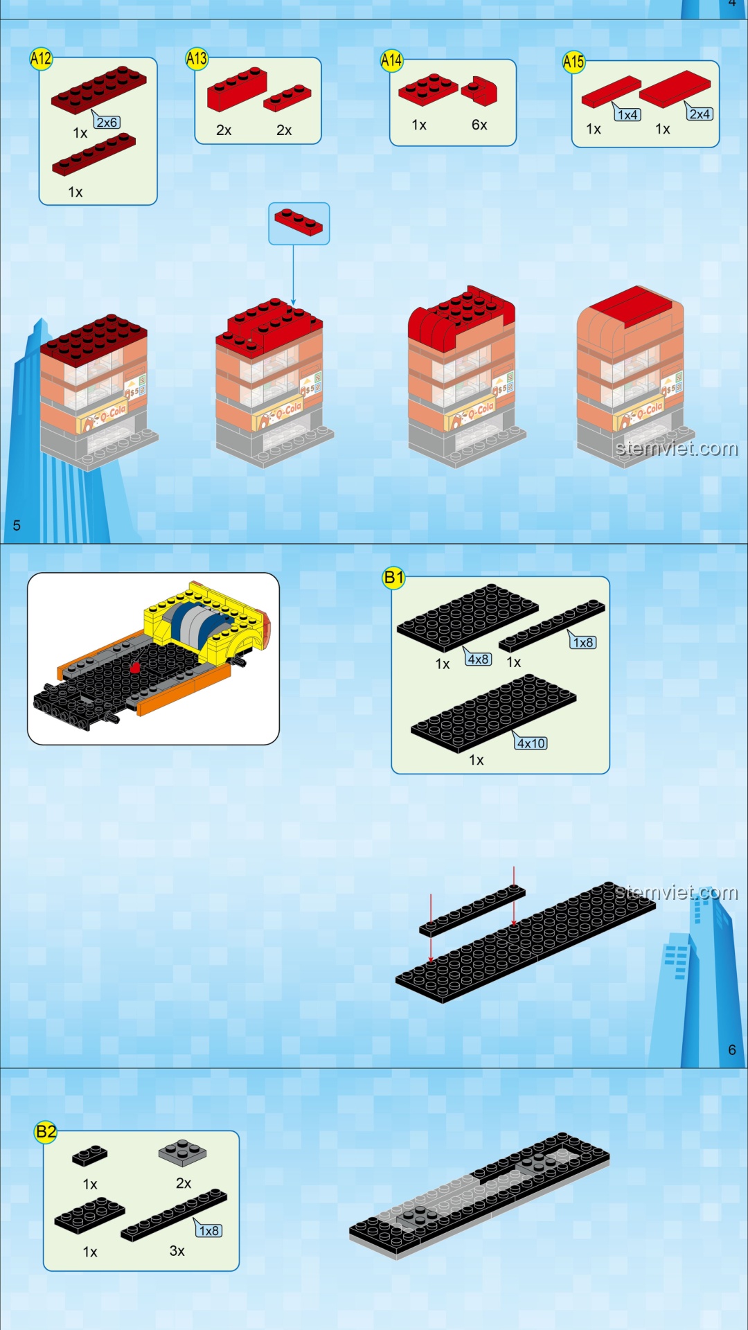 Hướng dẫn lắp ráp QMAN 1134 Xe Taxi Vàng, Sách QMAN 1134 Xe Taxi Tham Quan Thành Phố, Hướng dẫn lắp ghép QMAN 1134 Xe chở khách, Bị mất hướng dẫn Xe Taxi Tham Quan Thành Phố QMAN