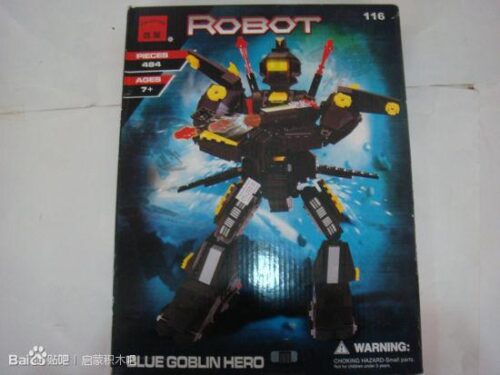 Robot Blue Goblin Hero 116 bộ đồ chơi lắp ghép cho bé trai 7 tuổi