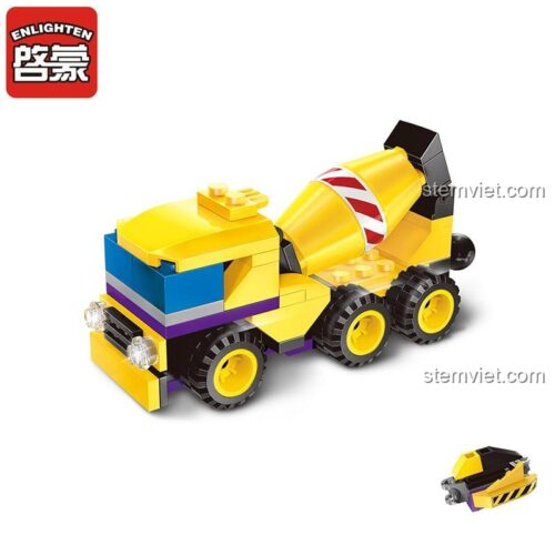 Hộp bộ lắp ghép Enlighten 14017 Chiến thần Sáng Tạo 7 trong 1, đồ chơi lắp ráp cho bé trai 6 tuổi, chất lượng cao.