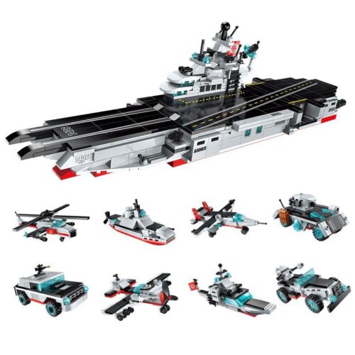 Bộ lắp ghép Hàng không mẫu hạm Chiến khu Biến hình QMAN 1406-2 với 643 mảnh ghép, phù hợp cho bé trai 6 tuổi, mang đến trải nghiệm lắp ráp đa năng, giá tốt.