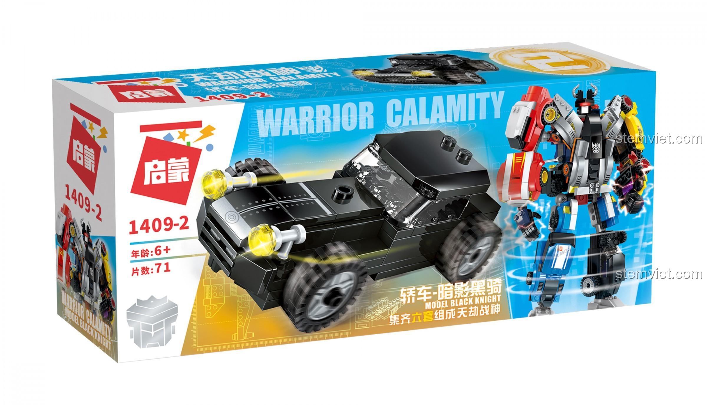 Mô hình robot Thiên Kiếp Chiến Thần hùng mạnh được hợp thể từ 6 bộ lắp ghép QMAN 1409, đồ chơi sáng tạo cho bé trai 6 tuổi.