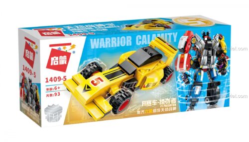 Hộp sản phẩm đồ chơi lắp ráp QMAN 1409-5 xe đua F1 Kẻ Cướp Đoạt, một phần của bộ sưu tập Robot biến hình từ 6 xe.