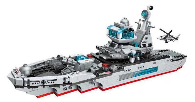 Bộ lắp ghép QMAN 1411 Tàu Tuần Dương Biến Hình 8-in-1, đồ chơi mô hình chiến hạm hải quân cho bé trai 6 tuổi, giá tốt