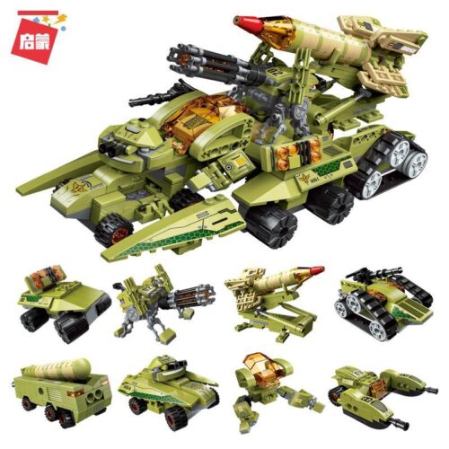 Bộ lắp ghép Qman 1415 Chiến Xa Viễn Chinh Sấm Sét hợp thể mạnh mẽ, đồ chơi lắp ráp cho bé trai 6 tuổi phát triển tư duy, giá tốt.