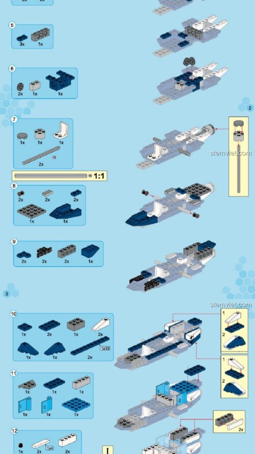 Tàu chiến không gian QMAN 1617 hướng dẫn QMAN Keeppley 1617 Phi thuyền không gian sách QMAN Keeppley 1617 Phi thuyền không gian