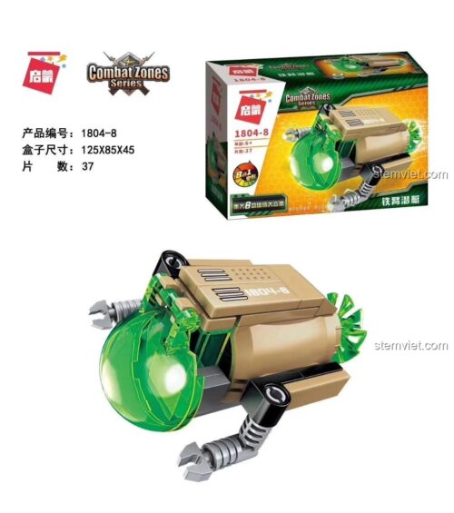 Mô hình chiến đấu cơ lớn được kết hợp từ 8 bộ lắp ghép QMAN 1804, bao gồm cả bộ Tàu Ngầm Chiến Đấu 1804-8. Đồ chơi sáng tạo cho bé trai 6 tuổi.