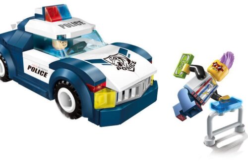 Bộ lắp ghép Xe cảnh sát QMAN 1901 Xe Cảnh Sát Đặc Nhiệm Đuổi Bắt với cảnh sát và tên cướp, đồ chơi lắp ráp cho bé trai 6 tuổi, giá tốt.