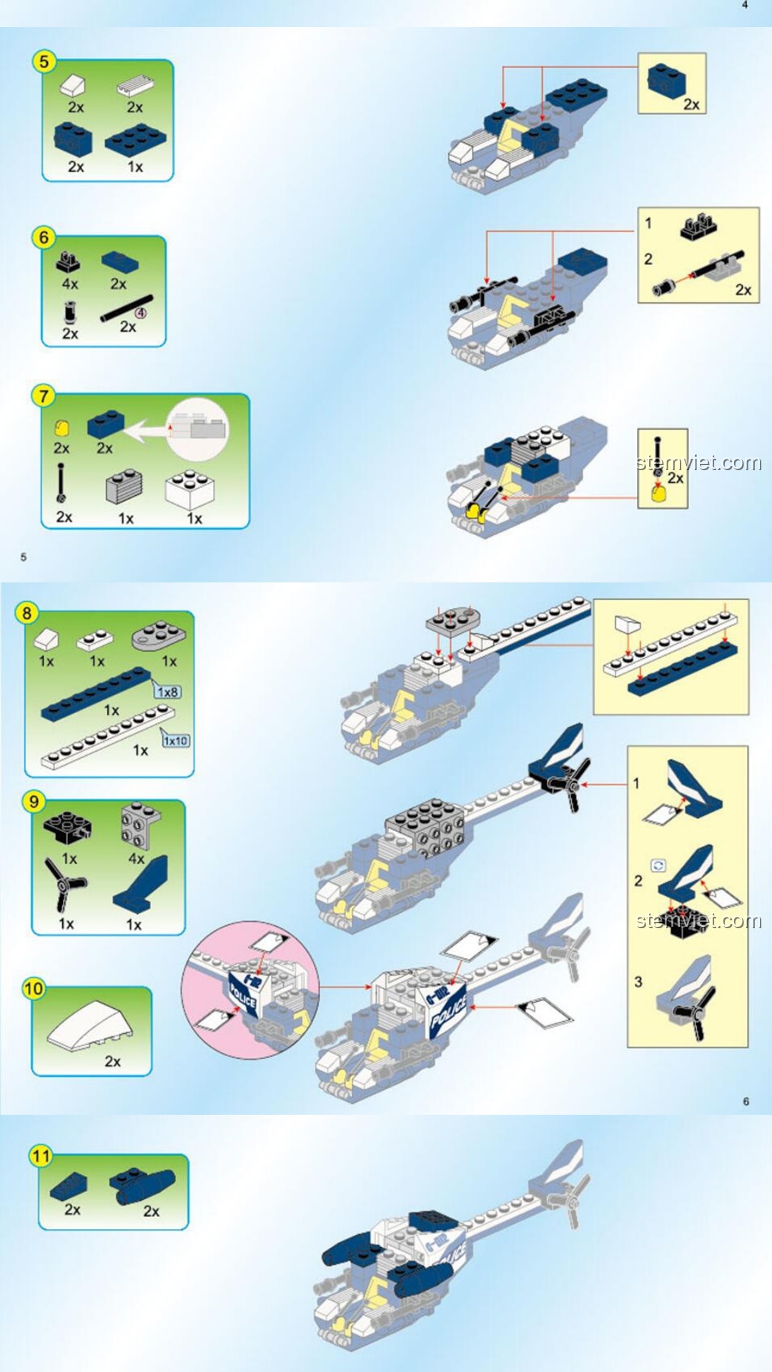 Sách lắp ghép QMAN 1914 Xe đua tội phạm - Hướng dẫn lắp ghép QMAN 1914 Biệt đội cảnh sát truy đuổi