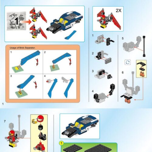 Sách Hướng Dẫn Lắp Ráp QMAN 1915 Xe Cảnh Sát Địa Hình và Phi Công Phản Diện - Hướng dẫn lắp ghép QMAN 1915 Đội đặc nhiệm
