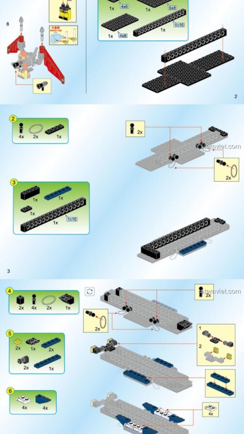 Hướng dẫn lắp ráp QMAN 1915 Xe Cảnh Sát Địa Hình và Phi Công Phản Diện - Sách hướng dẫn QMAN 915 Đội đặc nhiệm PDF gốc