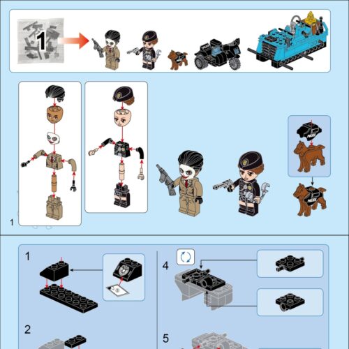 Xe Ủi Răng Cưa Cảnh Sát QMAN 1927 hướng dẫn lắp ghép QMAN 1927 Xe Cảnh Sát PDF gốc chất lượng cao