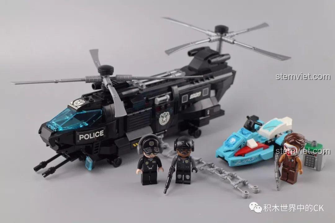 Hệ thống bánh xe bên dưới thân trực thăng Qman 1928, là bộ phận kích hoạt cơ chế quay cánh quạt.