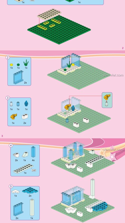 Tòa nhà thủy cung mini QMAN 2012 - Hướng dẫn lắp ráp QMAN 2012 Tòa nhà thủy cung mini