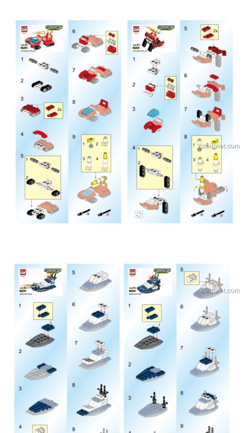 Đội Biến Hình Siêu Cấp QMAN 2101-10 sách hướng dẫn QMAN 2101 10 Xe Biến Hình PDF gốc chất lượng cao