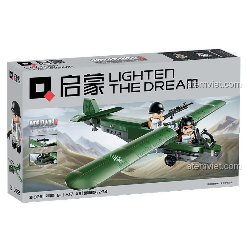 Hộp bộ xếp hình QMAN 21022 Tàu lượn đổ bộ DFS-230, 234 chi tiết, giá rẻ.