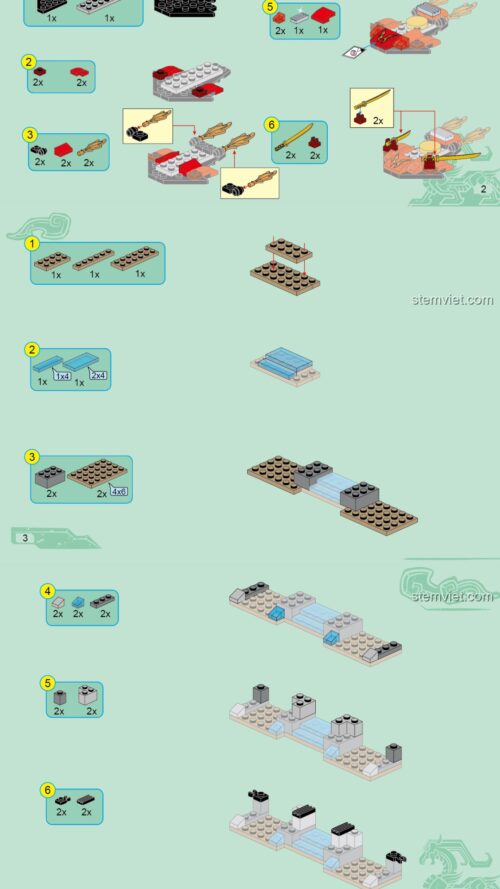 Xe Xung Phong Hóa Huyết QMAN 2212 hướng dẫn lắp ráp QMAN Keeppley 2212 Xe Tải Lưỡi Dao Quỷ