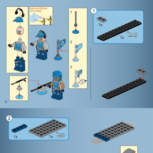 Sách Hướng Dẫn Lắp Ráp Xe Thăm Dò Tinh Thể Kyanite Squad QMAN 2401 sách QMAN 1 Xe khai thác tinh thể