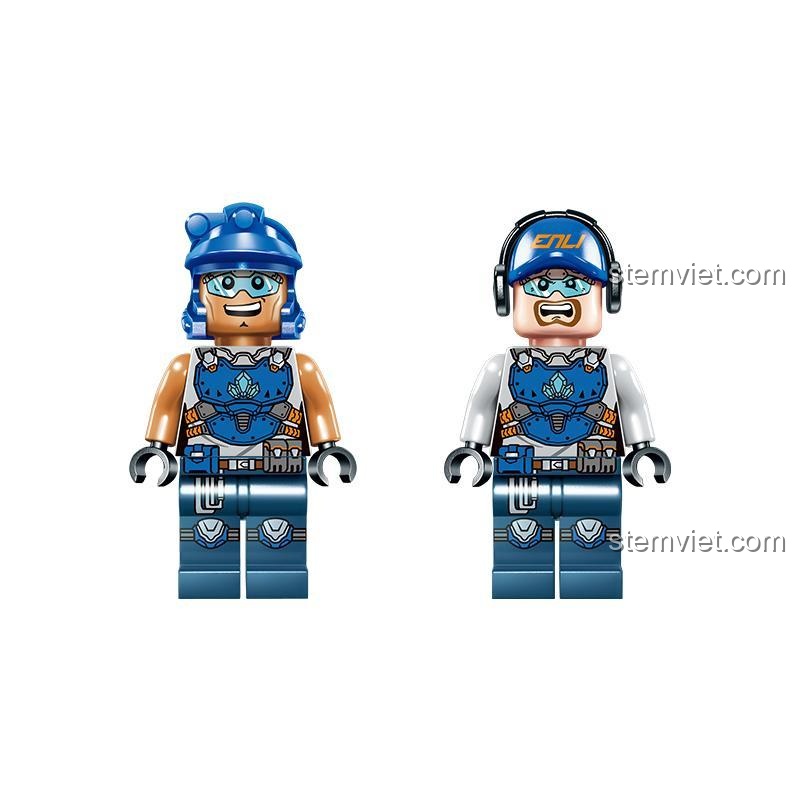 Hai minifigure Gary và Leo từ bộ lắp ráp QMAN 2401 Kyanite Squad, chi tiết sắc nét, cho bé trai.