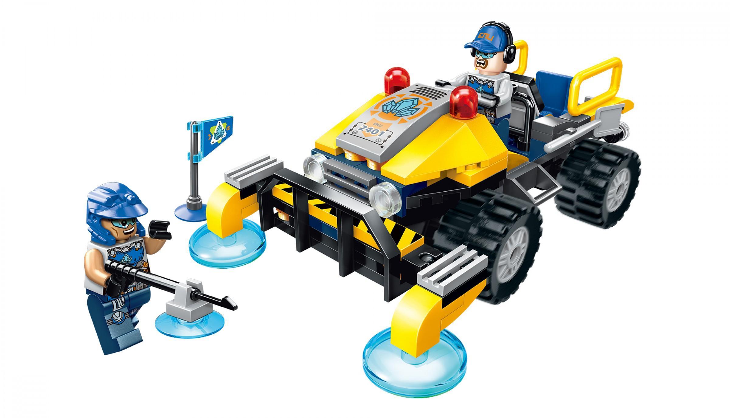 Bộ lắp ghép QMAN 2401 Xe Thăm Dò Tinh Thể Kyanite Squad với 119 mảnh ghép, có 2 minifigure, phù hợp bé trai 6 tuổi, giá tốt.