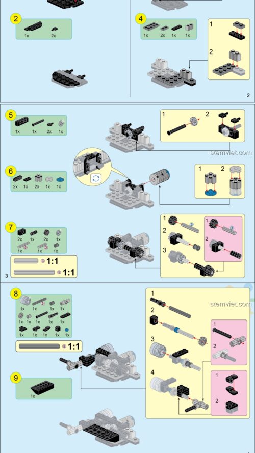 Xe Thăm Dò Biển Sâu Qman 2415 sách lắp ghép Qman 2415 Xe Khám Phá