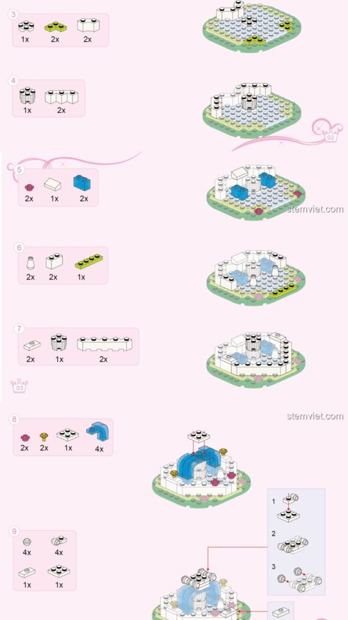 Lâu đài Công chúa Leah QMAN 2602 sách lắp ghép QMAN 2602 Lâu đài Công chúa Leah