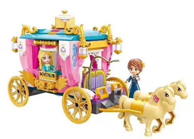 Bộ lắp ghép Xe ngựa Hoàng gia QMAN 2614 Công chúa Lia với thiết kế lộng lẫy, đồ chơi lắp ráp cho bé gái 6 tuổi giá tốt