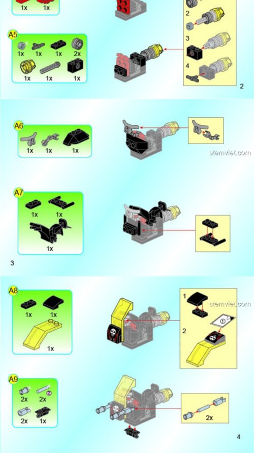 Xe Tăng Ánh Sáng QMAN 2705 hướng dẫn lắp ghép QMAN 2705 Xe Tăng Ánh Sáng