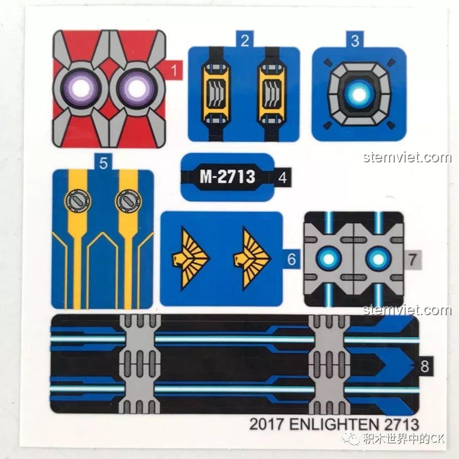 Tờ decal dán (sticker) đi kèm bộ lắp ráp QMAN 2713, tăng thêm độ chi tiết và chân thực cho mô hình xe tăng.