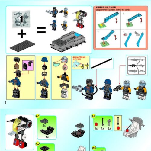 Sách Hướng Dẫn Lắp Ráp Xe Tăng Khải Huyền Kỷ Nguyên Công Nghệ Cao QMAN M-2713, sách lắp ghép QMAN 2713 Xe Tăng Khải Huyền Kỷ Nguyên Công Nghệ Cao, hướng dẫn QMAN M 2713 Mô hình Xe Tăng Apocalypse