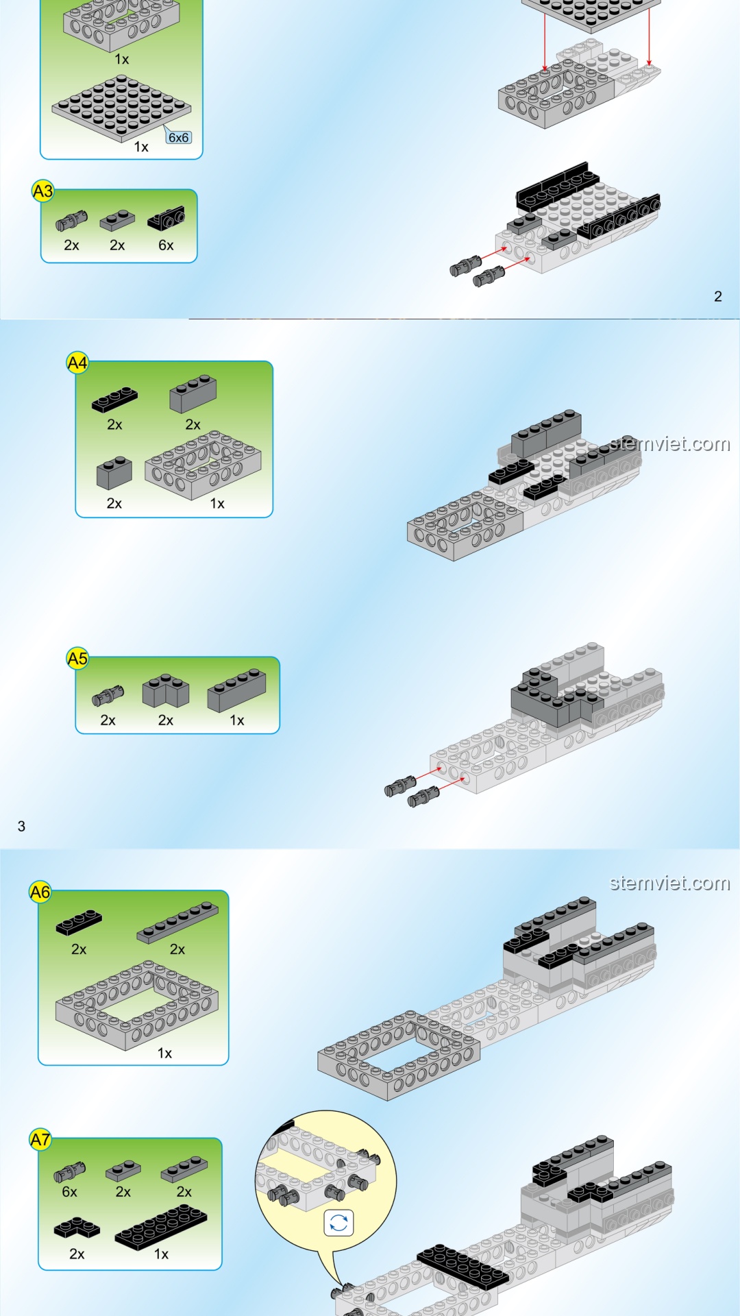 Hướng dẫn lắp ghép 启蒙QMAN 2718 Tàu ngầm công nghệ cao PDF