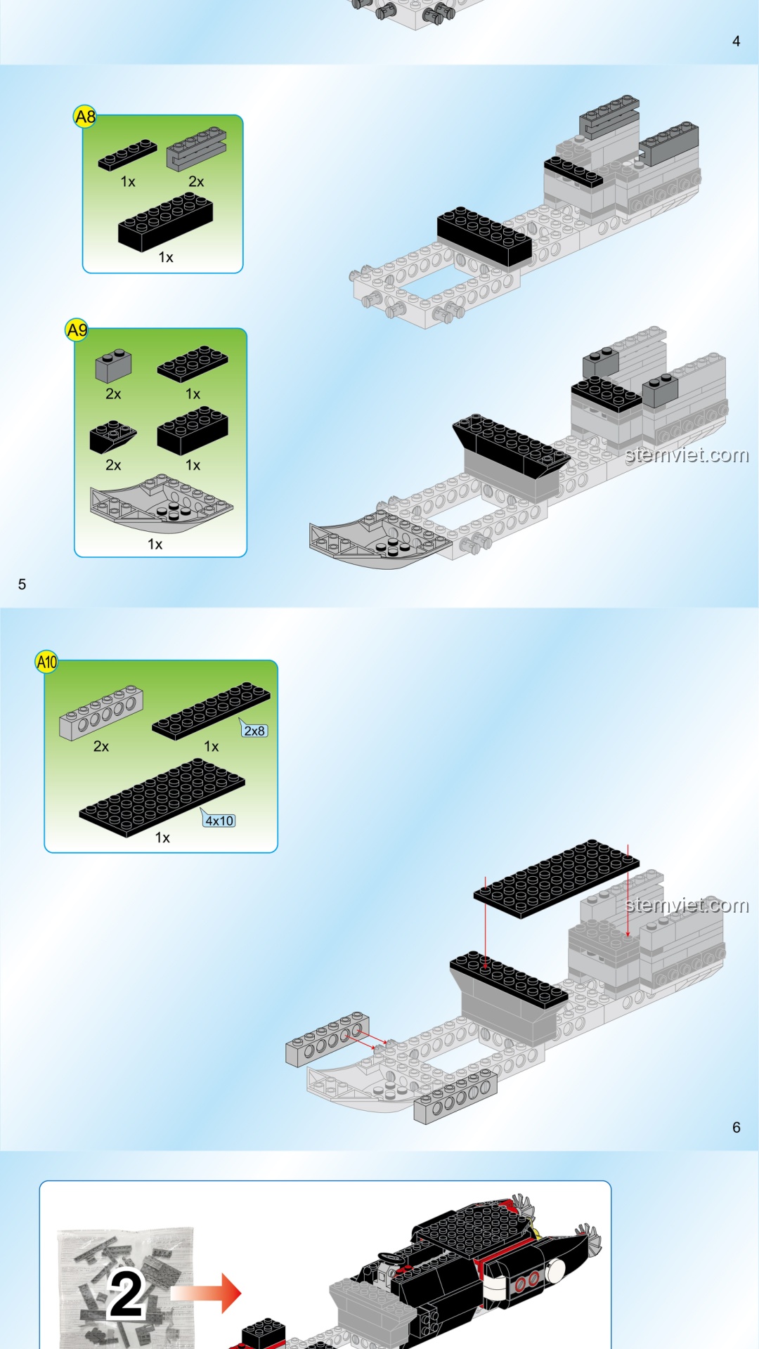 Tải sách lắp ghép Tàu ngầm Ma Cà Rồng 2718 启蒙QMAN