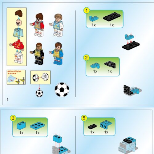 Super Soccer: Xé Tan Hàng Phòng Ngự QMAN 3002 sách lắp ghép QMAN 3002 Mô hình robot bóng đá