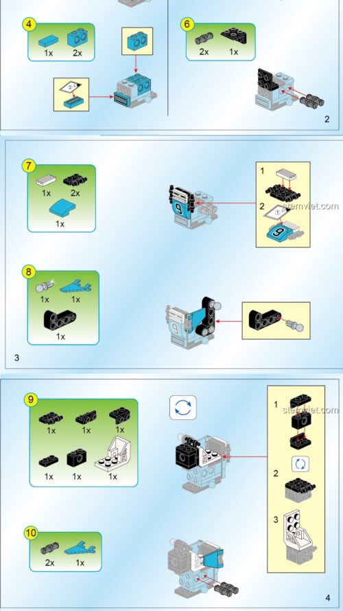 Robot bóng đá QMAN 3002 hướng dẫn QMAN 3002 Mô hình robot bóng đá