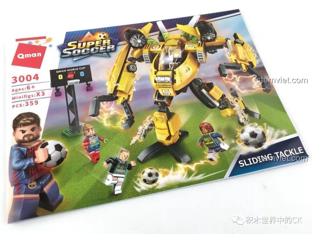 Các túi mảnh ghép được đánh số của bộ xếp hình QMAN 3004, giúp quá trình lắp ráp dễ dàng hơn.