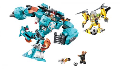 bộ lắp ráp Robot bóng đá QMAN 3006 cho bé trai 6 tuổi, mô hình mech hậu vệ và máy bay trinh sát giá rẻ