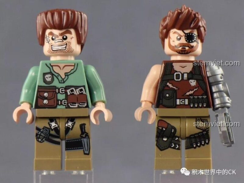 Minifigure lính quân sự từ bộ Qman 3207 Xe Tải Quân Sự Phóng Tên Lửa ThunderMission, chi tiết sắc nét, trang bị đầy đủ.