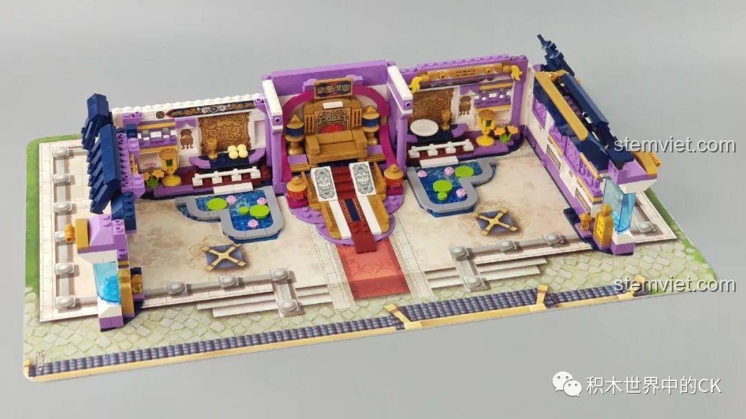 Hoàn thành phần tường và các chi tiết trang trí hai bên của cung điện trong bộ Qman 33015 Minh Đường Phong Thưởng.