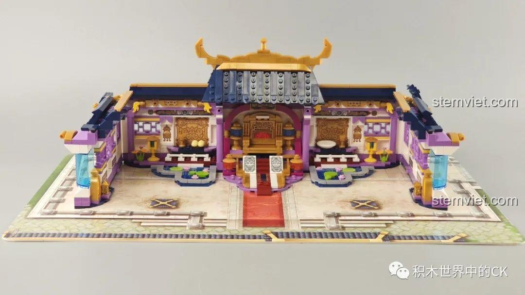 Toàn cảnh mô hình cung điện Qman 33015 Minh Đường Phong Thưởng đã hoàn thành từ phía trước, lộng lẫy và chi tiết.