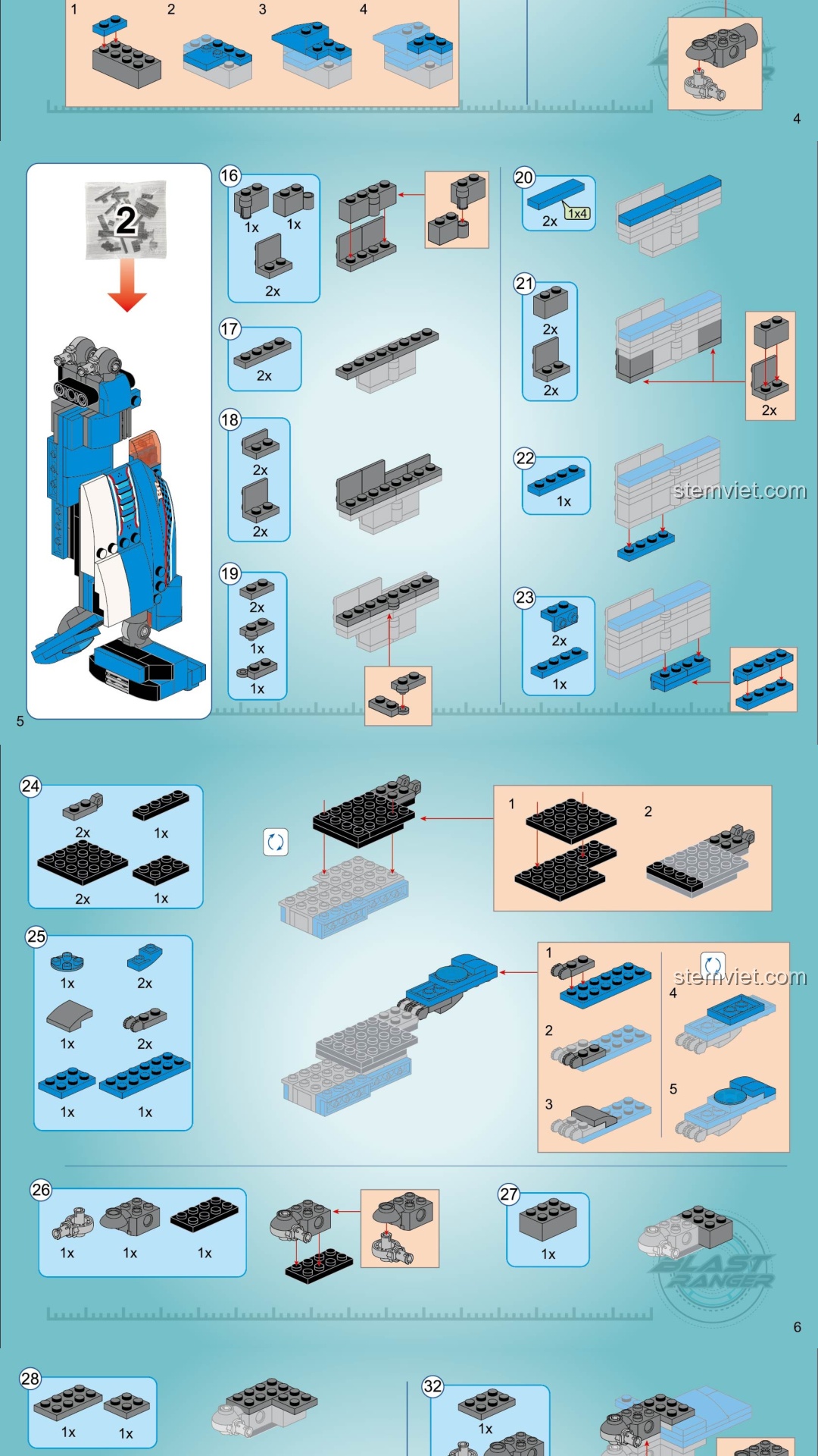 Robot Biến Hình Xe Cảnh Sát Bão Tố QMAN 3303 hướng dẫn lắp ráp QMAN 3303 Xe Cảnh Sát Biến Hình