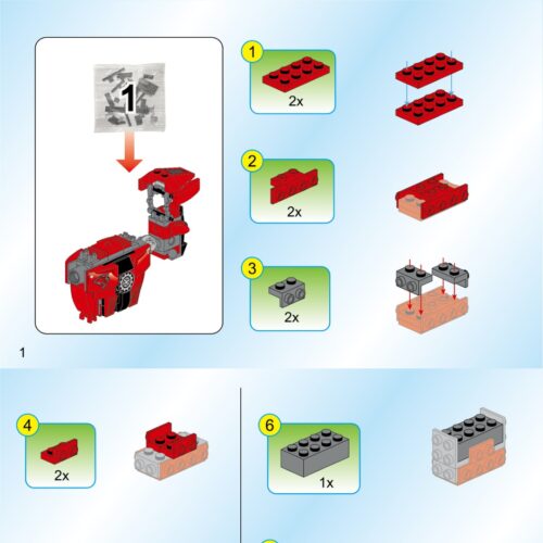 Mô hình Lắp Ráp Robot Biến Hình Liệt Nhẫn Sư Qman 3601 hướng dẫn lắp ráp Qman 3601 Hạch Tinh Thiếu Niên