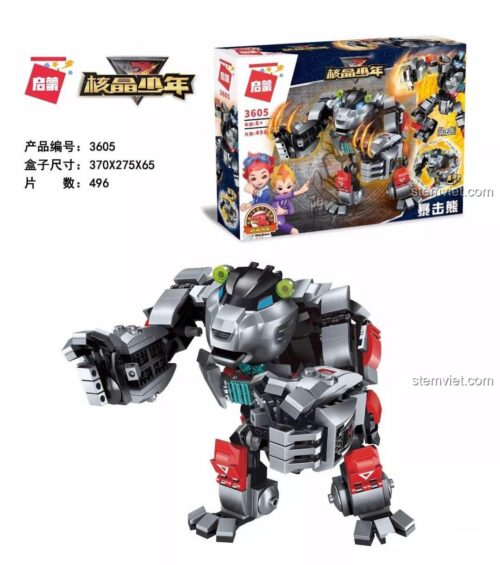 Đồ chơi mô hình Gấu Bạo Kích Ursa 3605, bộ xếp hình robot biến hình giá rẻ cho con trai.