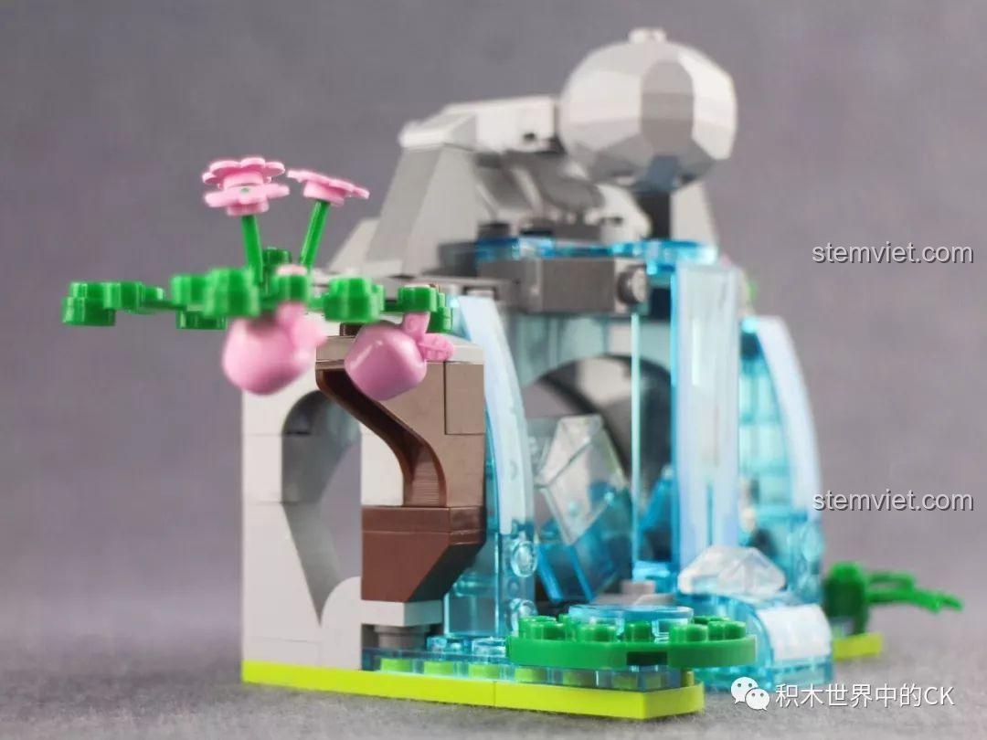 Cảnh quan Hoa Quả Sơn bộ lắp ghép QMAN 3802, chi tiết thác nước và cây cối, đồ chơi lắp ráp giá tốt.