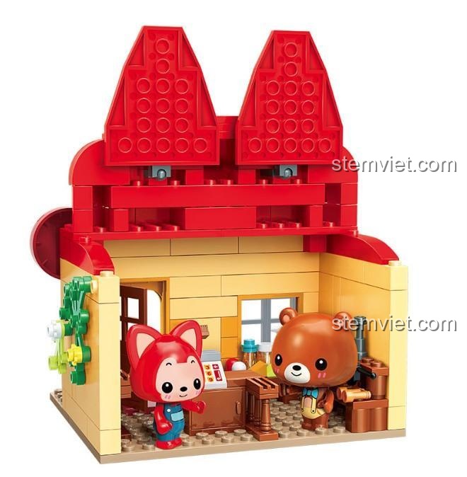 阿狸奇珍小屋 - Mô hình bên trong bộ đồ chơi lắp ghép QMAN 3901