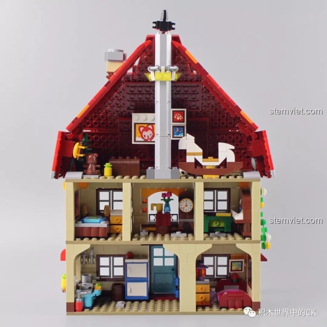 Cận cảnh nội thất phòng bếp của bộ QMAN 3905 Ngôi nhà mơ ước