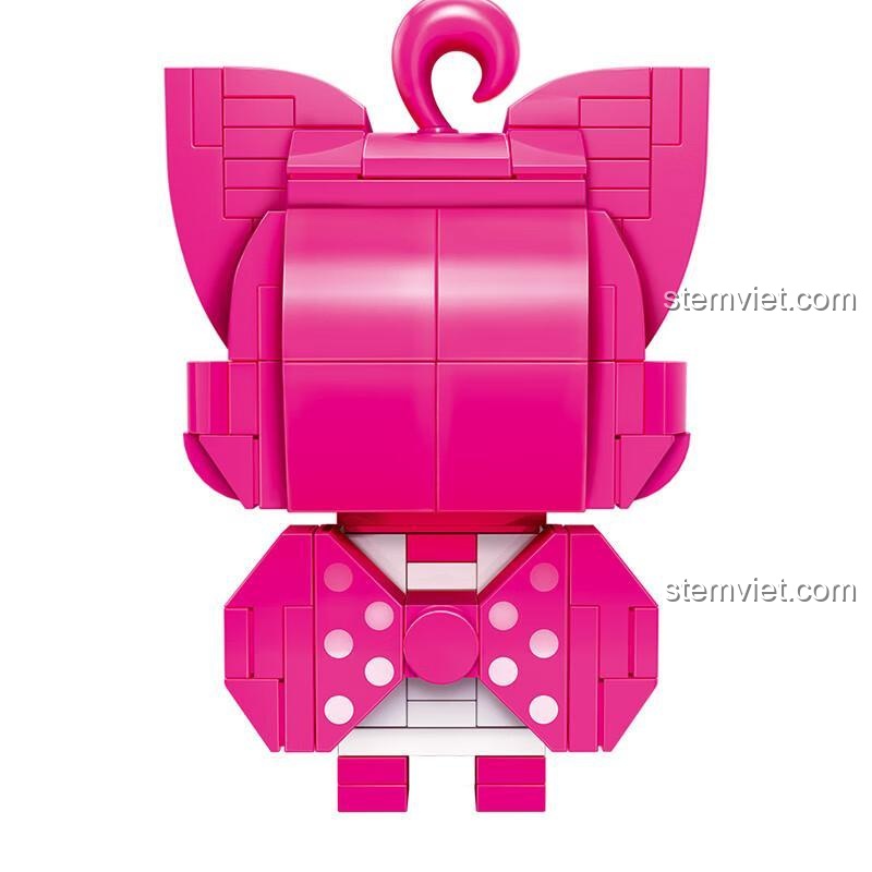 Mặt sau mô hình Arale: Đào Tử khối lắp ghép QMAN 4002