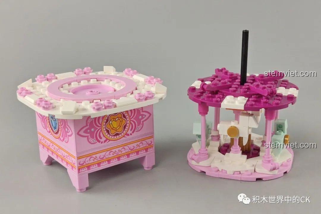 Quá trình lắp ráp phần đế và phần đu quay của Hộp Nhạc Công Viên Mộng Mơ QMAN.